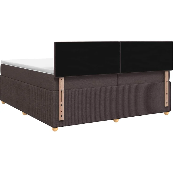 vidaXL Boxspringbett mit Matratze Dunkelbraun 200 x 200 cm Stoff 3451548 – Bild 8