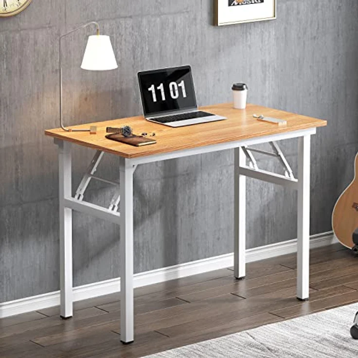 SogesHome Klapptisch Computertisch 80x40 cm PC Tisch Kleiner Schreibtisch Bürotisch Büroarbeitsplatz für Home Office Verwendung Schreibtisch Esstisch Konferenztisch – Bild 2