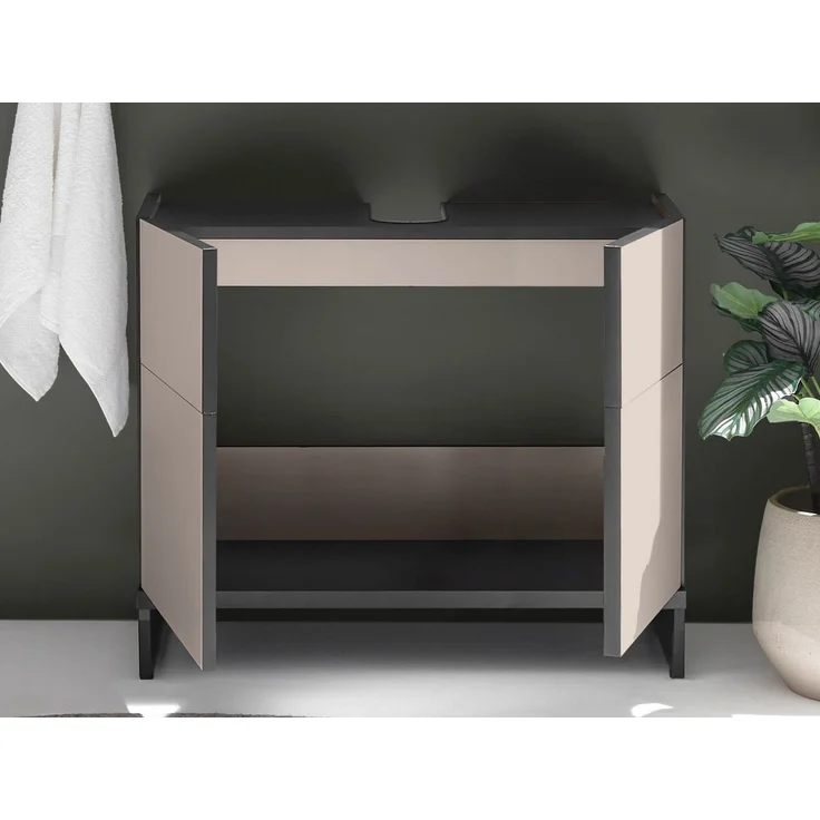 moebel-dich-auf Waschbeckenunterschrank VENEZIA (Badezimmer Unterschrank in kaschmir 80 cm breit) – Bild 3