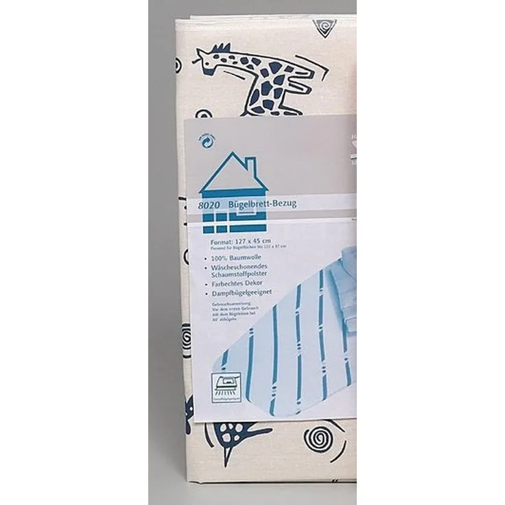 Bügelbrettbezug BW 127 x 45 cm für Tisch 122 x 37 cm, 1601E