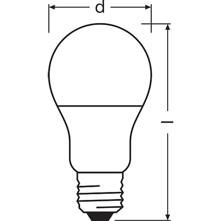 OSRAM LED-Sockel Classic A 60 8W 827 matt E27 – Bild 3