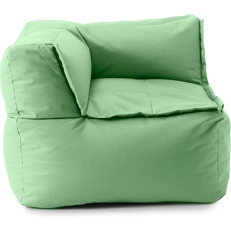 Lumaland Sitzsack-Sofa, Polyester, Eckteil, Pastell Grün, 70 x 81 x 81 cm – Bild 1