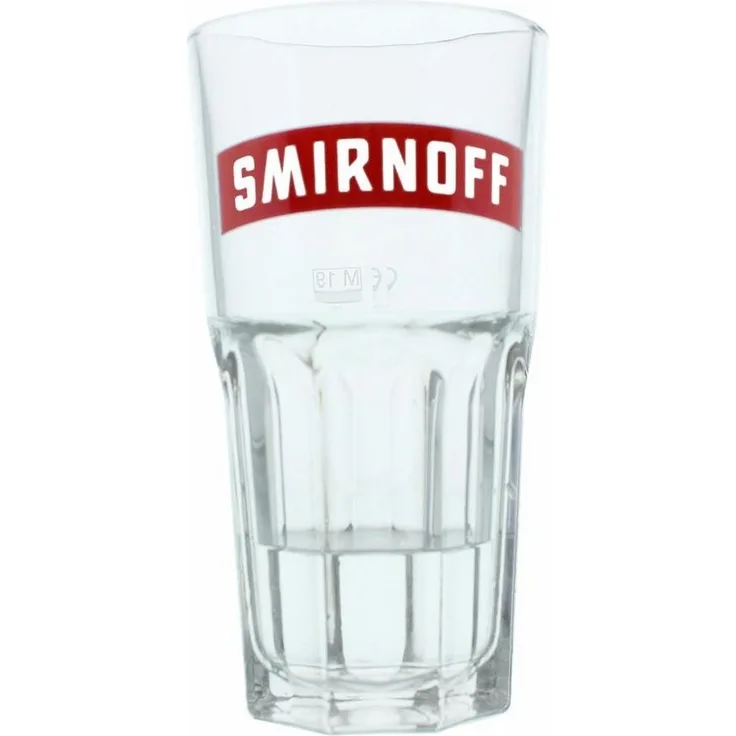 Smirnoff No. 21 Harley Glas mit Logo, Vodka Wodka Longdrink Alkohol Drink Glas, 300 ml, 100363