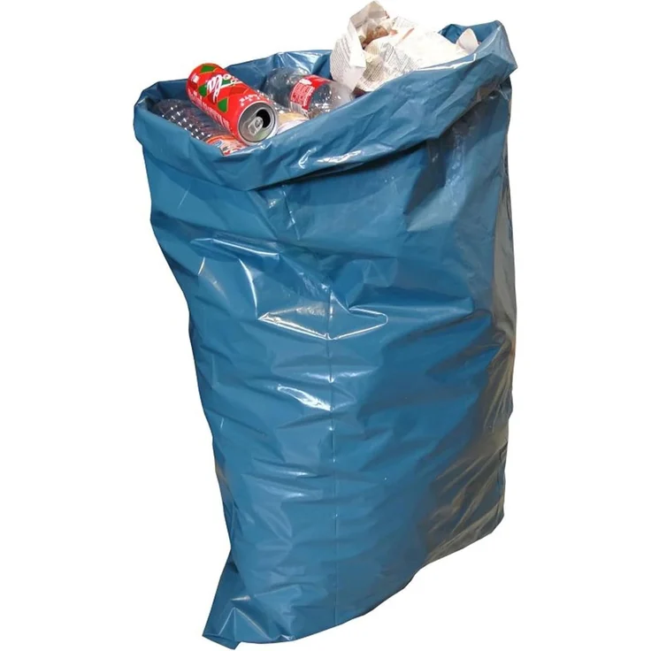120 Liter Abfallsäcke 8 Rollen à 25 Stück - blaue Müllsäcke für Haus-, Garten- & Gastronomieabfälle - reißfeste Müllbeutel mit 39my Stärke (700 x 1100 mm) – Bild 6