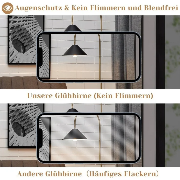Nettlife LED-Leuchtmittel E27 6 stück Vintage Edison Glühlampe, E27, 6 St, Warmweiß, Hauses Restaurants Wohnzimmers Cafés – Bild 3