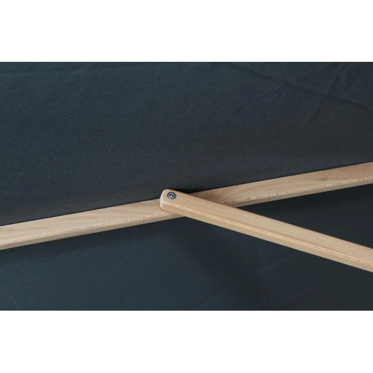 Sonnenschirm Reggio aus Buchenholz und Polyester, modern skandinavisch, Ø 300 cm, grau – Bild 5