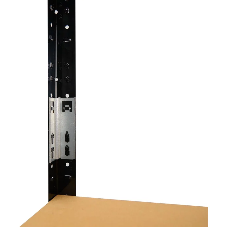 shelfplaza BLACK 200x60x60 cm Schwerlastregal in schwarz mit 4 Böden und 175 kg Traglast pro Boden – Bild 4