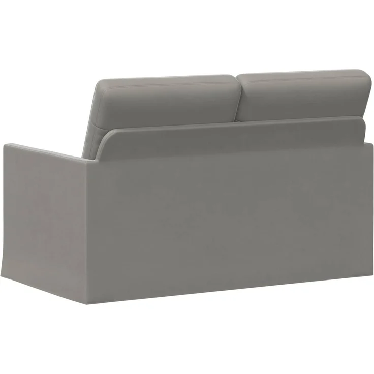vidaXL 2-Sitzer Sofa Hellgrau 130 x 81 x 82 cm Samt (V) 42041054 – Bild 4