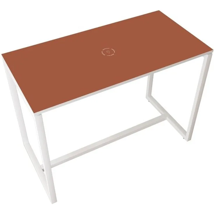 Paperflow Stehtisch EasyDesk - 150 x 110 x 75 cm weiß/rot.