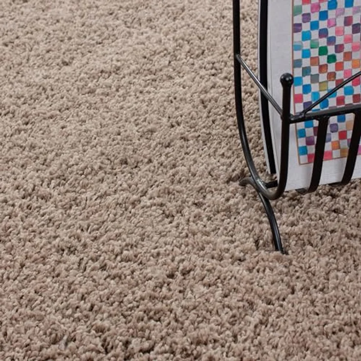Carpetsale24 Shaggy Hochflor Teppich 60x110 cm Beige weich flauschig modern einfarbig Für Flur oder kleine Räume für Wohnzimmer Schlafzimmer Flur – Bild 5