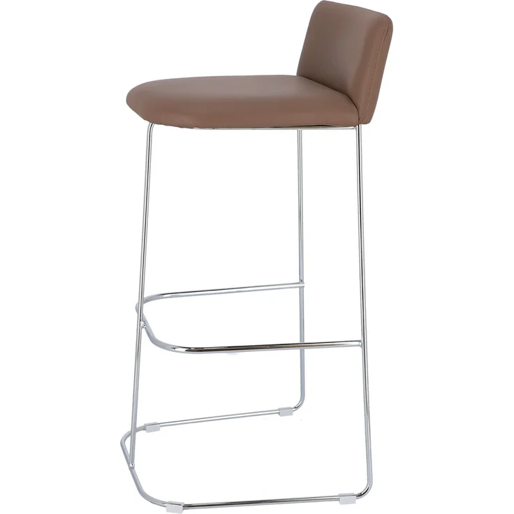 Barhocker Ragno aus Leder, Taupe, 39 x 43 x 88 cm – Bild 2