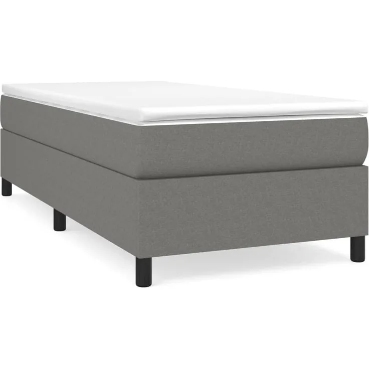 vidaXL Polsterbett, Stoff, Dunkelgrau, 100x200 cm, Schwarz