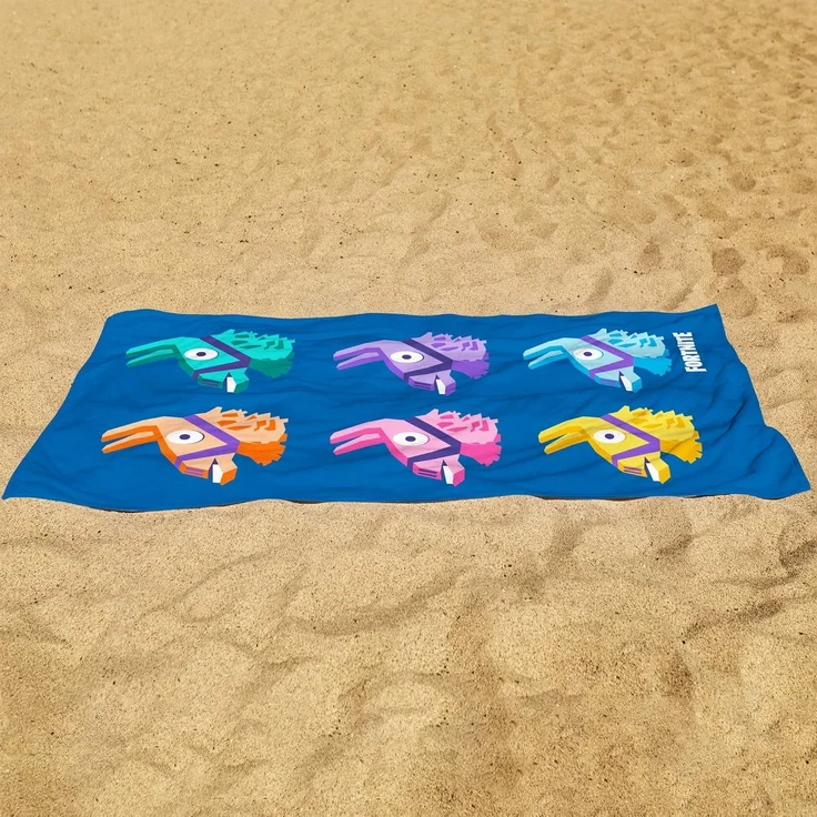 BERONAGE Strandtücher Fortnite Badetuch Lama 75x150 cm, 100% Baumwolle (1-St), Frottee in Velours-Qualität – Bild 4