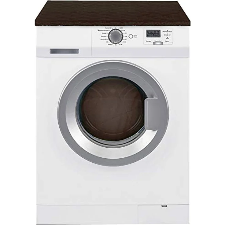 Brandsseller Waschmaschinenbezug & Trocknerbezug 60x60 cm - gepolsterter Schonbezug für Waschmaschine und Trockner – Schutzhülle mit Gummizug - Braun – Bild 4