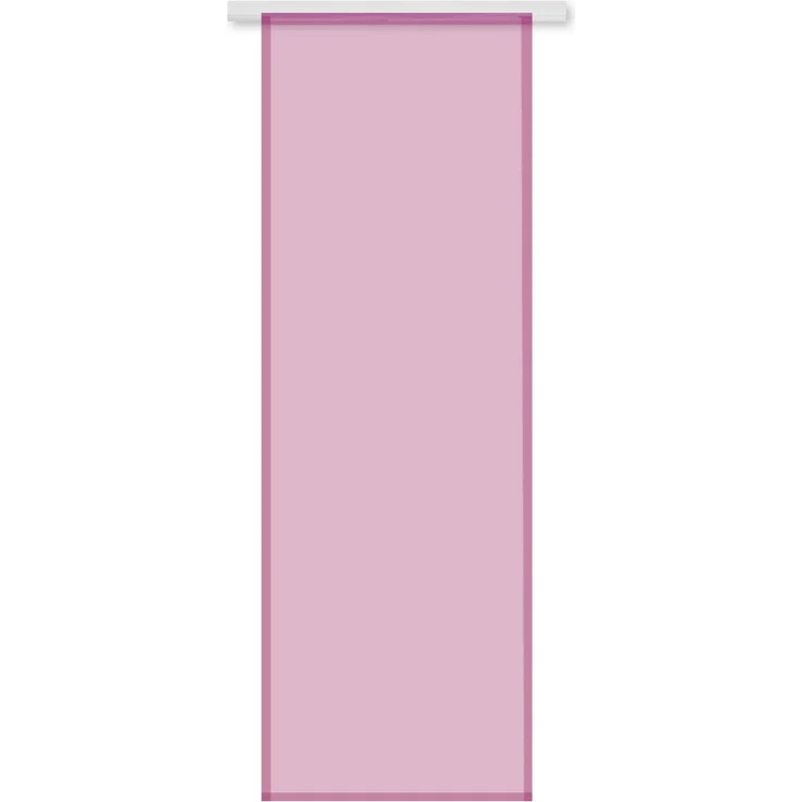 Transparenter Flächenvorhang Voile 60x245 cm wahlweise mit und ohne Technik, schlichte und stilvolle Fensterdekoration in vielen verschiedenen Farben erhältlich (weinrot - burgundy / ohne Technik) – Bild 1