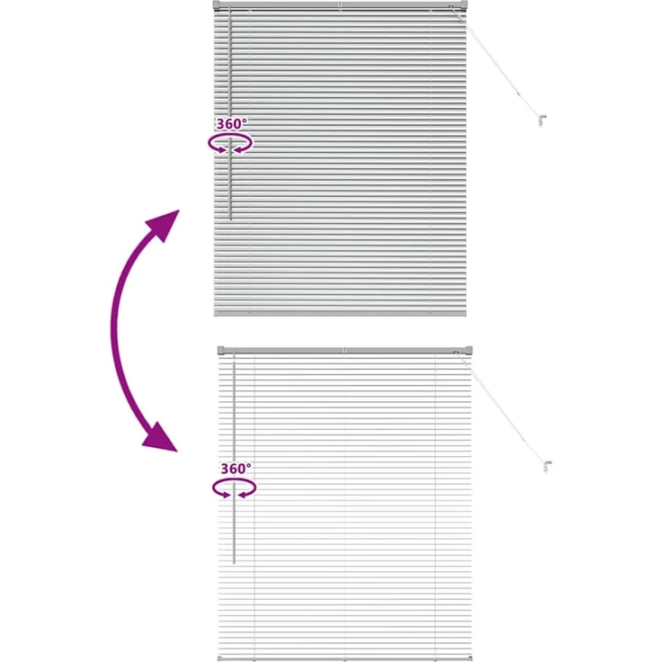 vidaXL Venezianische Jalousie Silber 130 x 100 cm 25 mm Aluminium 42005897 – Bild 10