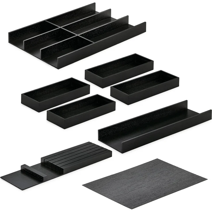 Modify Besteckeinsatz Set 1200, Esche schwarz / Besteckkasten-Set Holz – Bild 1