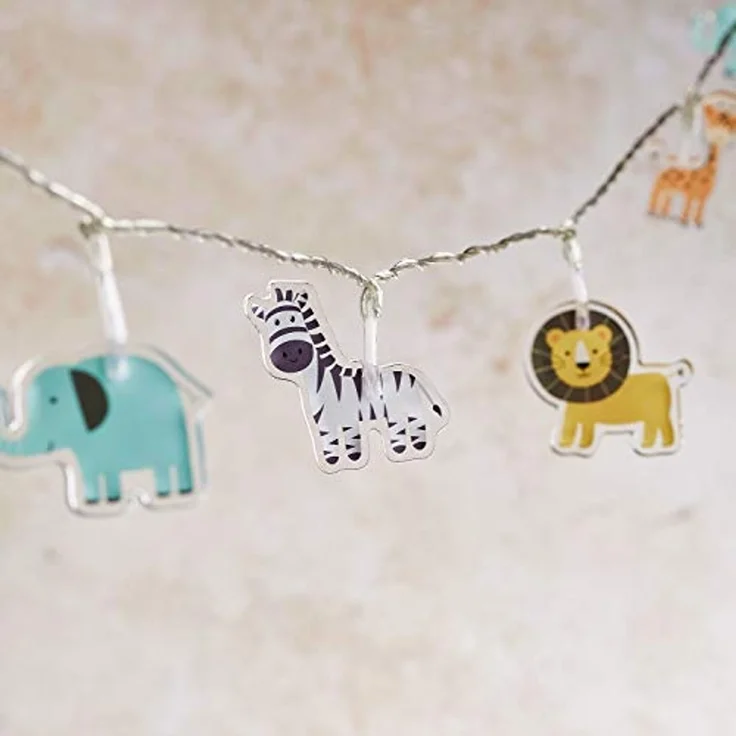 Lights4fun LED-Lichterkette 12er Safari Lichterkette Kinderzimmer – Bild 2