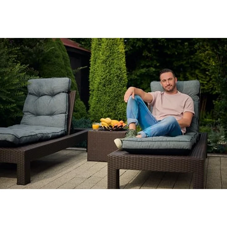 Bjird Liegenauflage Auflage für Gartenliege Hugo 201x55x8 cm, Auflagen für Deckchair, Polsterauflage für Sonnenliege - gesteppt – Bild 6