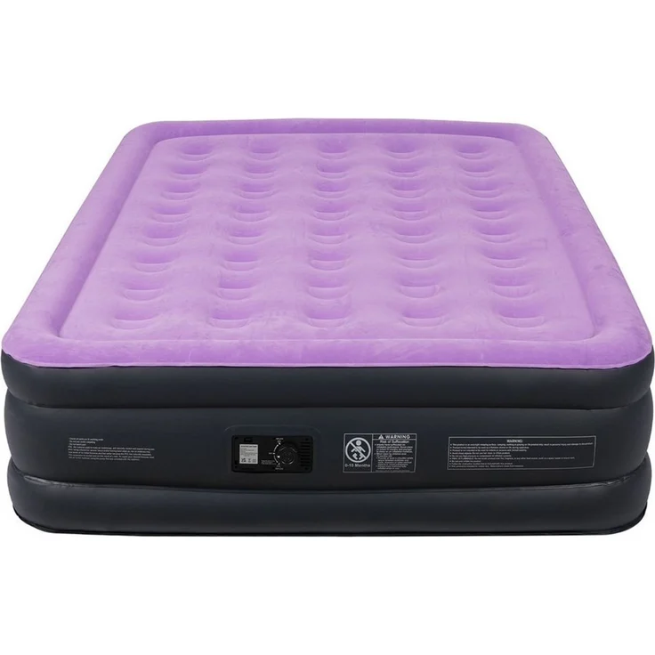 LEADZM Luftmatratze mit Integrierter elektrischer Pumpe,Doppelbett,Beflockte Oberfläche, 204kg Tragkraft, Luftbett,für Camping Zuhause 190 x 99 x 45 cm – Bild 3