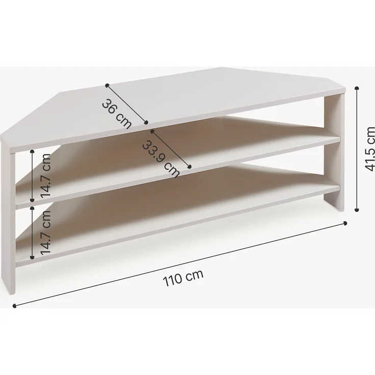 Fernsehtisch Berg 110x36x42 cm Beige [en. casa] – Bild 4