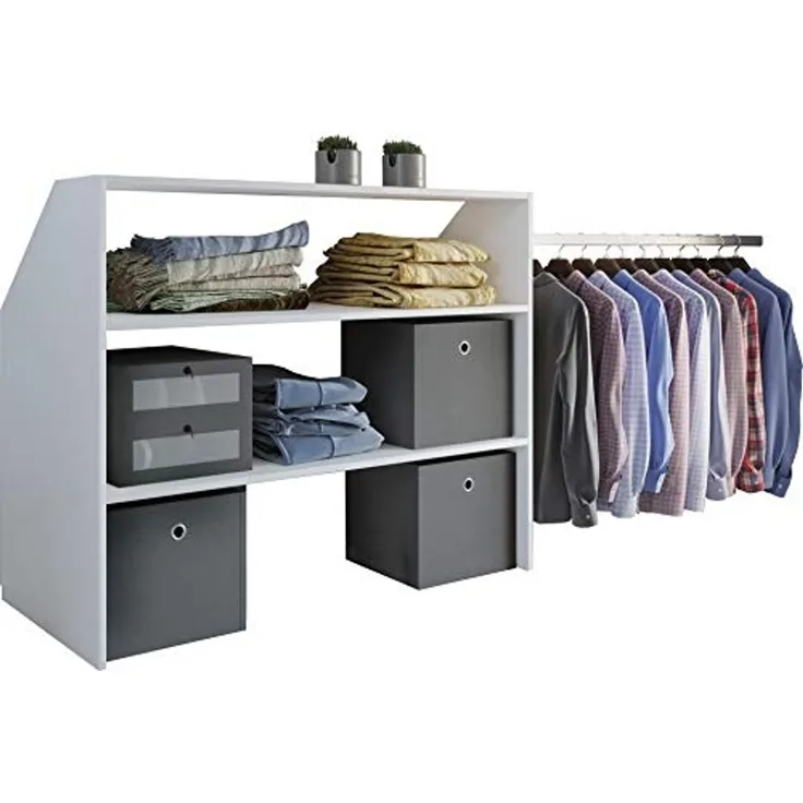 VCM Kleiderschrank Offener Kleiderschrank Dachschrägen Regal Dacho l