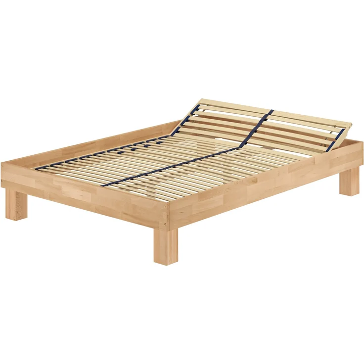 Holzbett breites Doppelbett 160x200 Buche geölt Futonbett Zubehör wählbar V-60.87-16Federholzrahmen inkl. – Bild 1