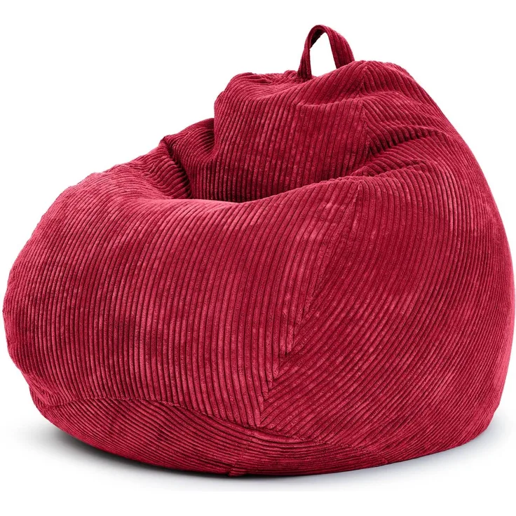 Green Bean® Indoor Sitzsack waschbar, EPS-Perlen Füllung / Cordstoff rot, 90x110 cm