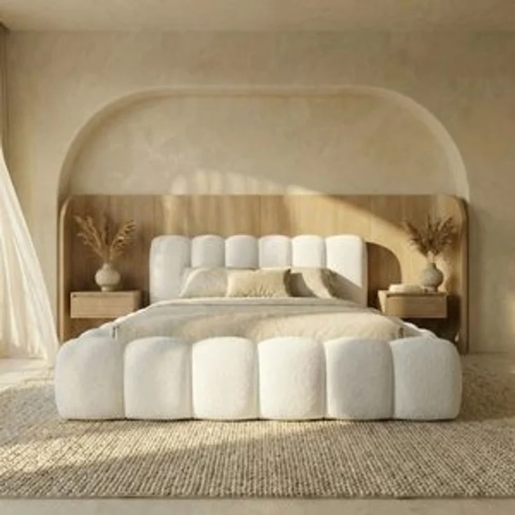 thematys Polsterbett CLOUD mit Bettkasten, 140x200cm, Bezug: Davis, Farbe: Weiß, mit 23cm Taschenfederkernmatratze H2 – Bild 7