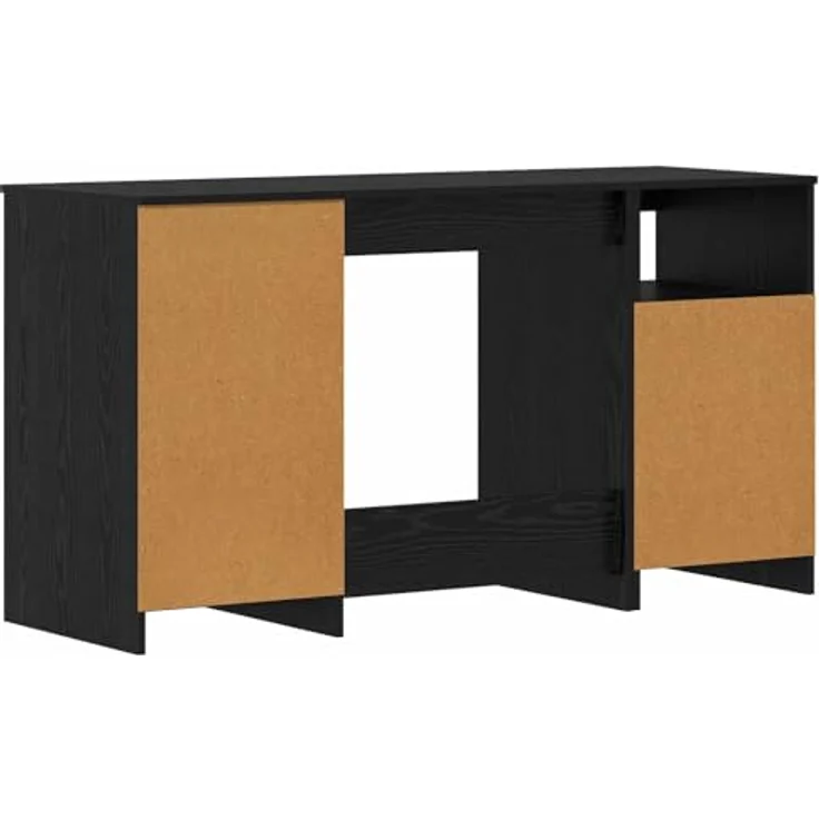 vidaXL Schreibtisch 2 pcs Schwarz Eichen-Optik 140 x 50 x 76 cm 3332543 – Bild 6