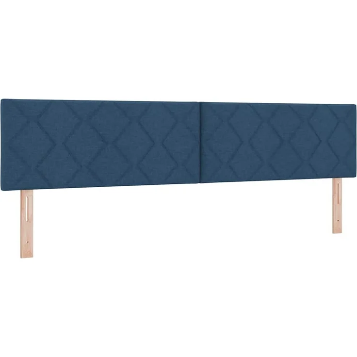 vidaXL Boxspringbett mit Kopfteil Blau 200 x 200 cm Stoff 3340114 – Bild 5
