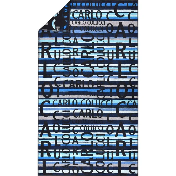 Carlo Colucci Strandtuch Matteo - 100 x 180 cm - Blau-Hellblau