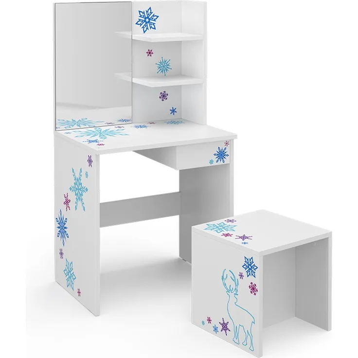 Kinder-Schminktisch Schneeflocke Weiß 54.8 cm Vicco