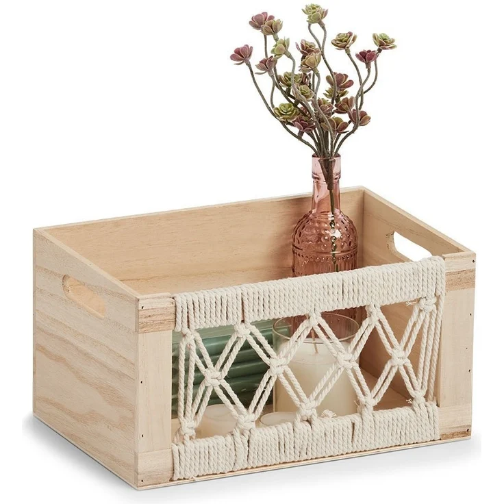 Zeller Aufbewahrungskiste "Boho", Holz, 30 x 20 x 16 cm – Bild 2