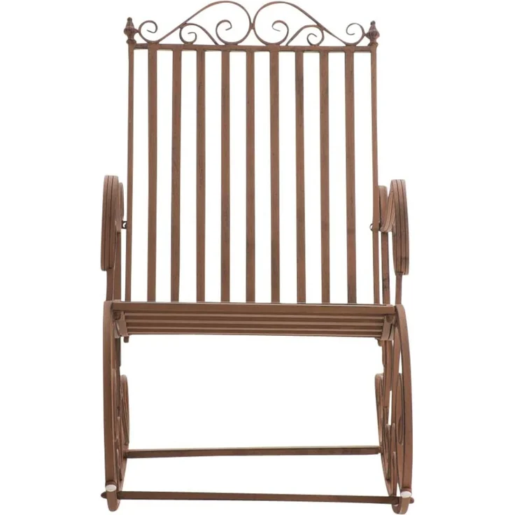 CLP 2er Set Schaukelstühle Smilla Schwingstühle mit hoher Rückenlehne - Farbe:braun – Bild 4