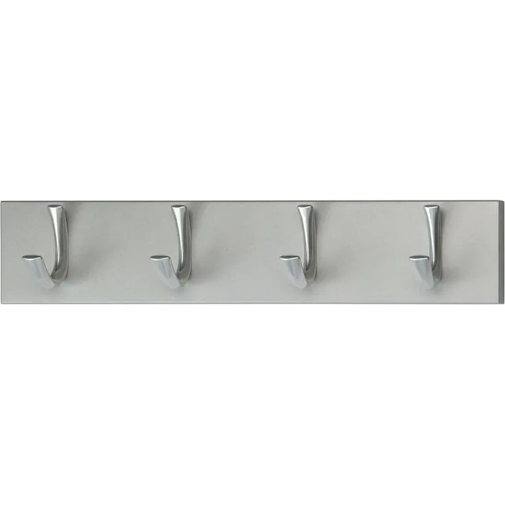 V-Part Garderobenleiste 4 Haken Silber 445314