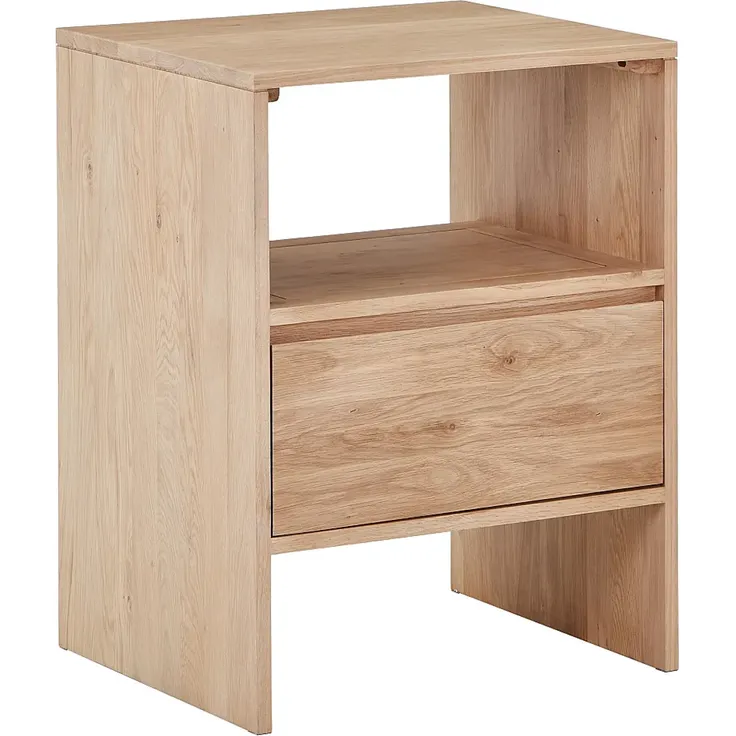 Vente-unique - Waschbeckenunterschrank aus Massivholz Eiche - Hell Natur - 60 cm - CAVIZO