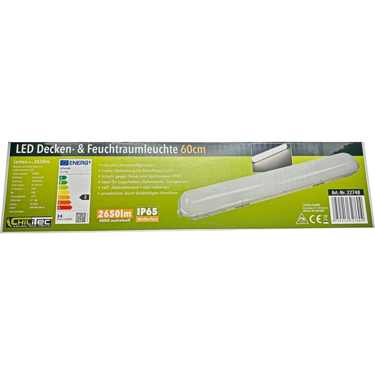 Wand- & Deckenleuchte "HP-25" IP65, 60cm24W, 4000k, neutralweiß, 2650 Lumen – Bild 8