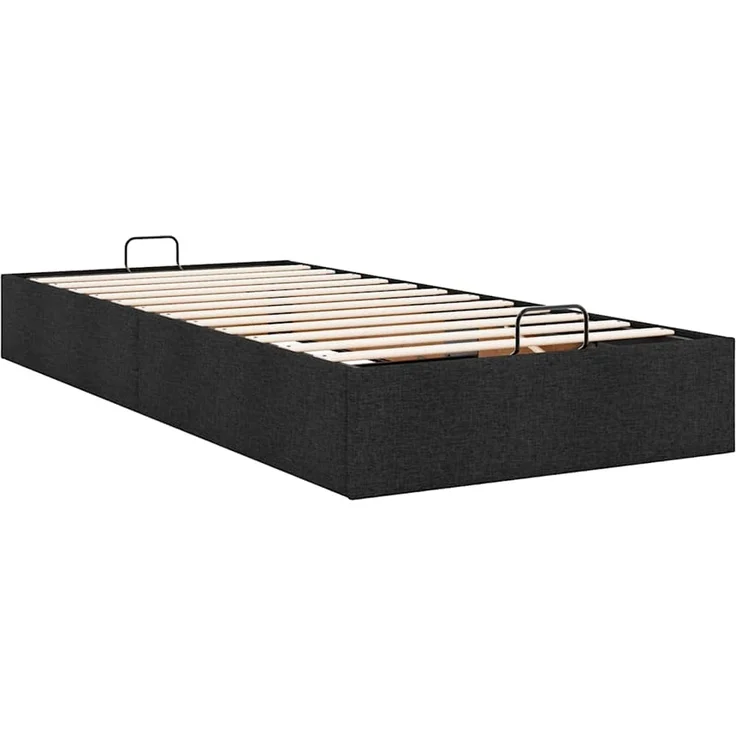 vidaXL Ottoman-Bett ohne Matratze Schwarz 100x200 cm Stoff 3310856 – Bild 8