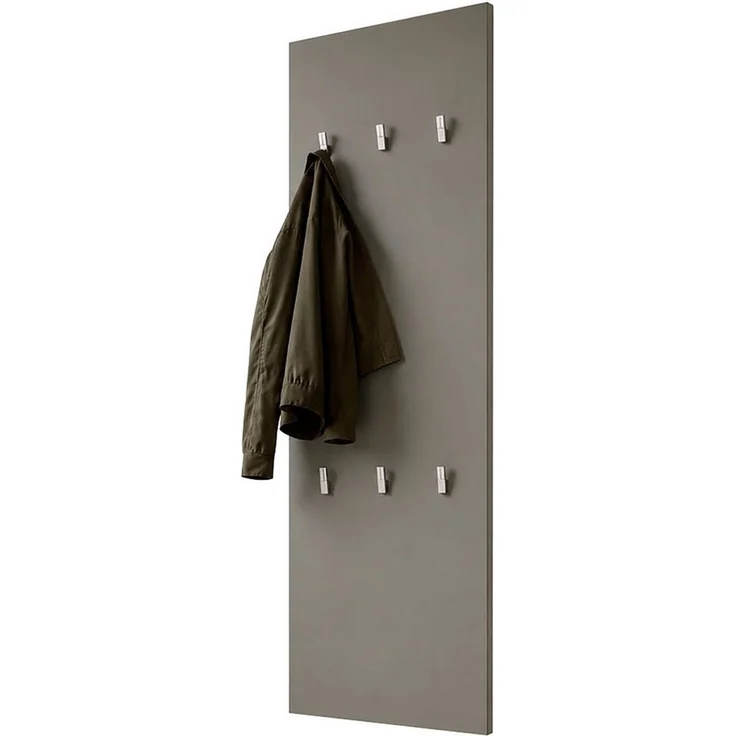 borchardt Möbel Garderobenpaneel Vaasa, 123x45cm mit Metallhaken, Garderobe hängend, 6 Haken, Wandgarderobe – Bild 2