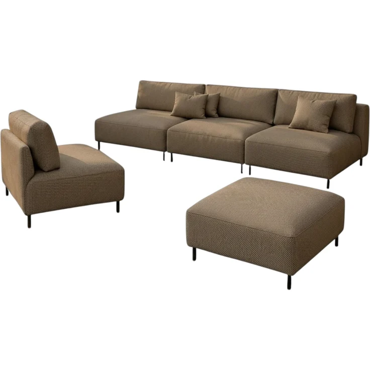 Garten Lounge Set SUN – Outdoor Möbel Set mit Sofa, Sessel und Hocker, UV-beständig und wasserabweisend – Bild 2