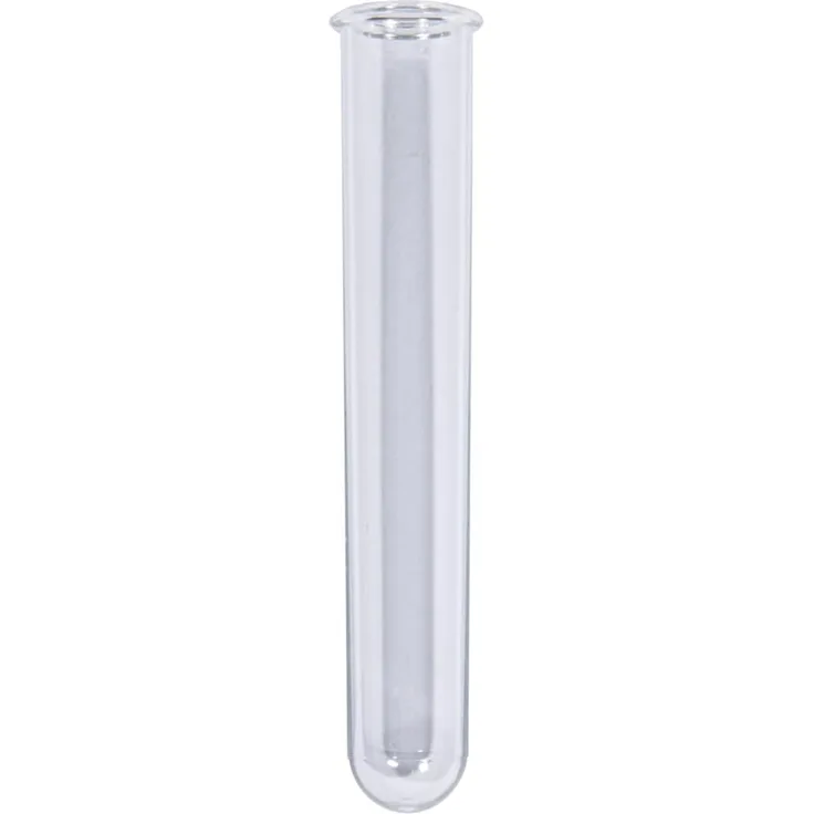 Acryl Reagenzglas, 20mm ø, 12cm lang, mit Rand, SB-Btl. 5Stück
