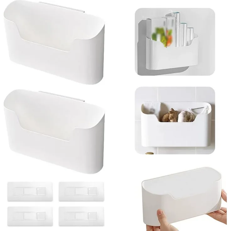 FOUORTUNATE-BEE Aufbewahrungsbox 2 Stück Selbstklebendes Schranktür Organizer (Wandmontierte Küchenschranktür Aufbewahrungsbox, 2 St)