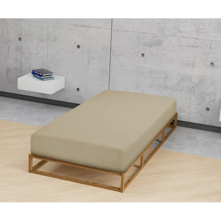 biberna Jersey-Elastic-Spannbetttuch , taupe, 1x 180x200 cm - 200x220 cm – Bild 3