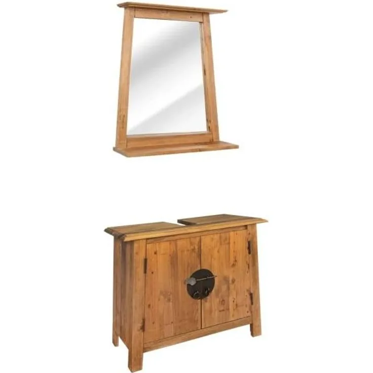 vidaXL Badmöbel-Set Massivholz Kiefer 246040