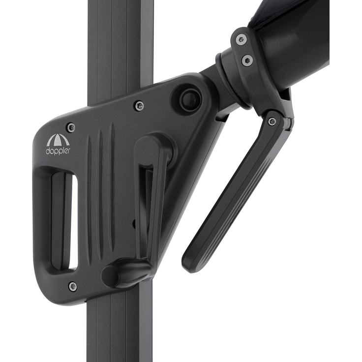 Doppler Sonnenschirm / Ampelschirm "LIFE 310 Side", anthrazit, Ø 310 cm – Bild 6
