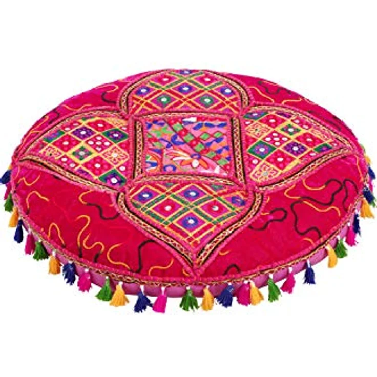 Marrakesch Orient & Mediterran Interior Pouf Arabisches Bodenkissen Bahri, Sitzkissen, Bodenkissen, Handarbeit – Bild 5