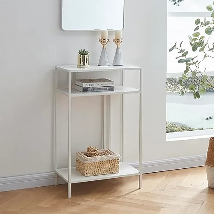 En.Casa Konsolentisch Kumlinge, praktische Ablage, 55 x 30 x 85 cm, zeitloses Design