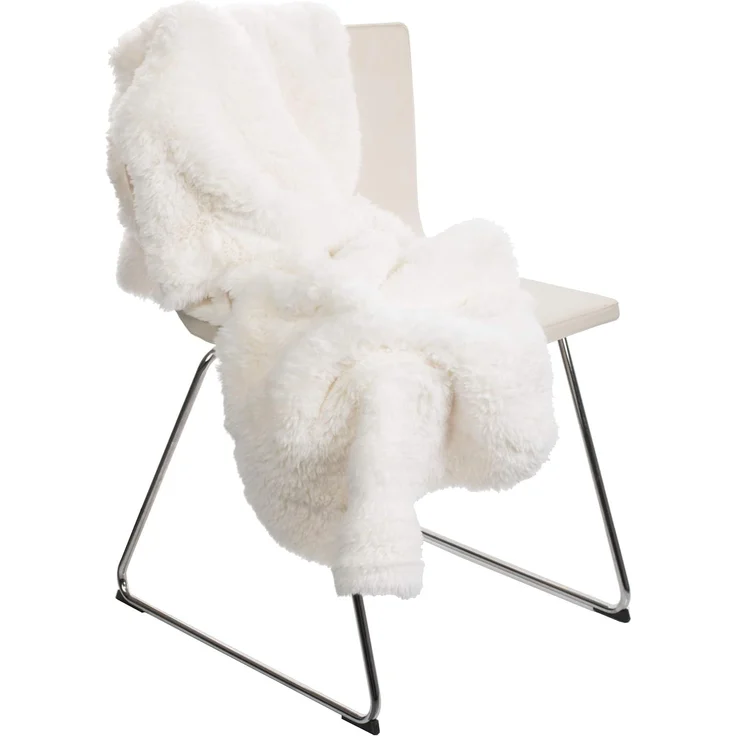 Brandsseller Lammfellimitat-Teppich 60x180 cm XXL – Flauschiger Hochflor Teppich aus Kunstfaser – Weiche, warme Deko-Auflage für Boden, Sofa, Sessel & Bett – Waschbar – Für Indoor & Outdoor – Creme – Bild 4