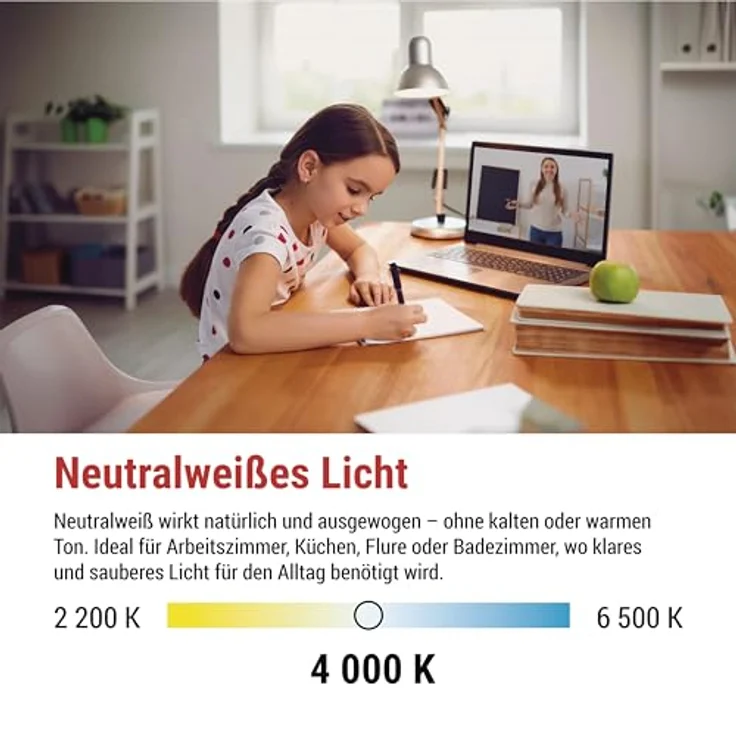 EMOS - G9 LED Lampe CLASSIC 4,3 Watt, ersetzt 48 Watt Halogenlampe - G9 Pin Lampe JC mit Helligkeit 600 Lumen - Neutralweiß 4000 Kelvin - langlebig 30000 Stunden - 300° Abstrahlwinkel - SMD LEDs – Bild 4